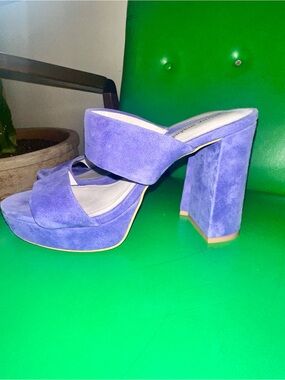 Jeffrey Campbell Adriana Suede Platform Block Heel